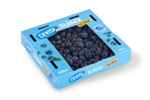blåbær i bærekraftig emballasje